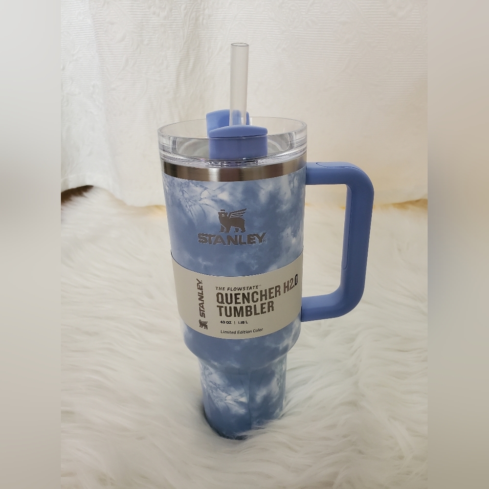 Stanley 40oz tumbler target limited edition blue tiedye